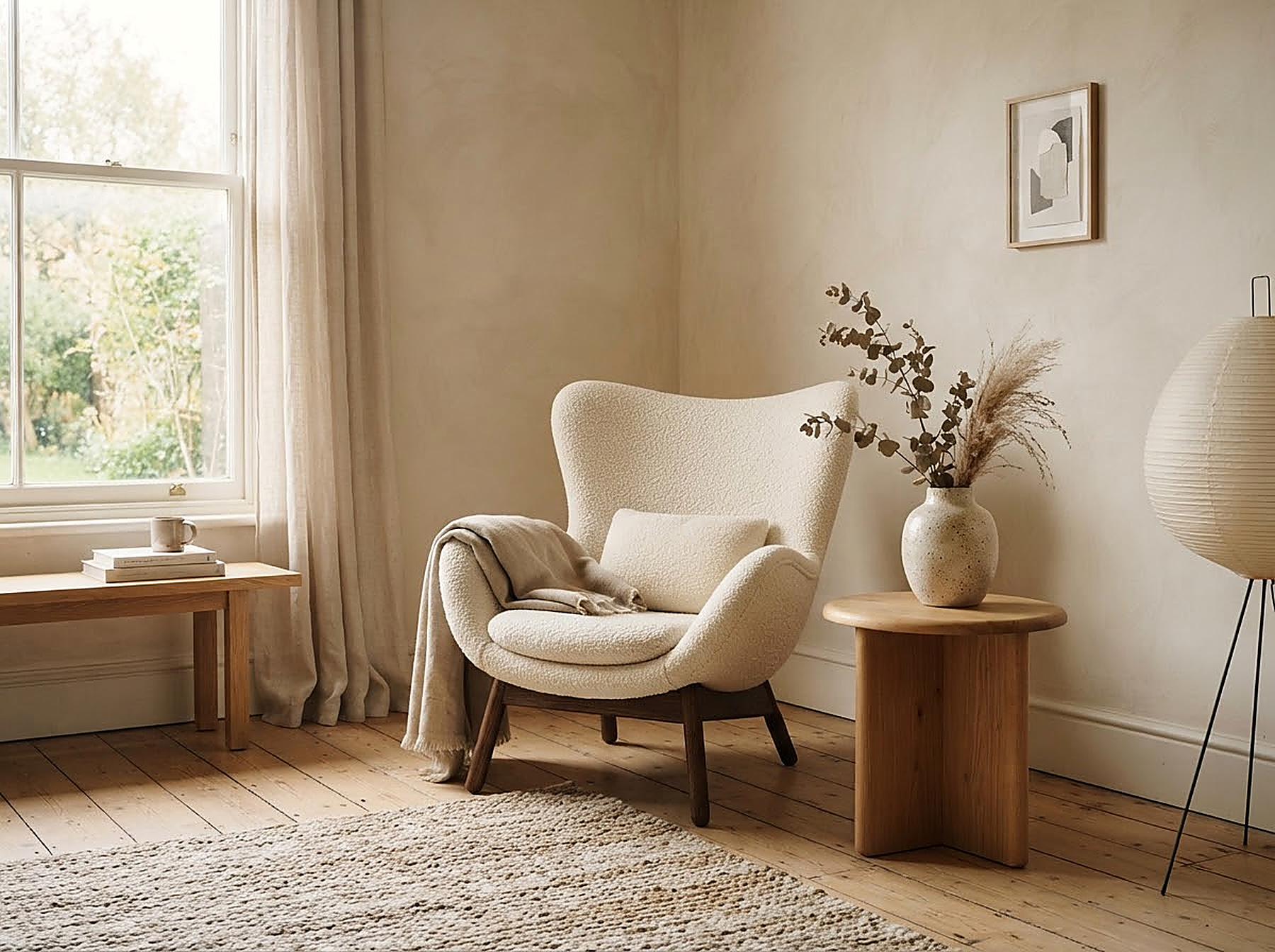 ARLO Lounge Chair เก้าอี้พักผ่อน Boucle